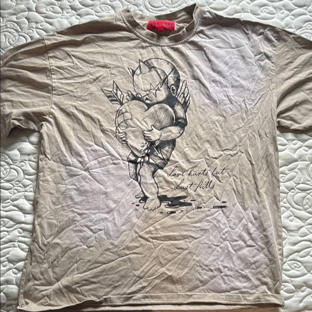 LOVE HURTS, LUST KILLS Wrathboy Graphic Tee, Size Large